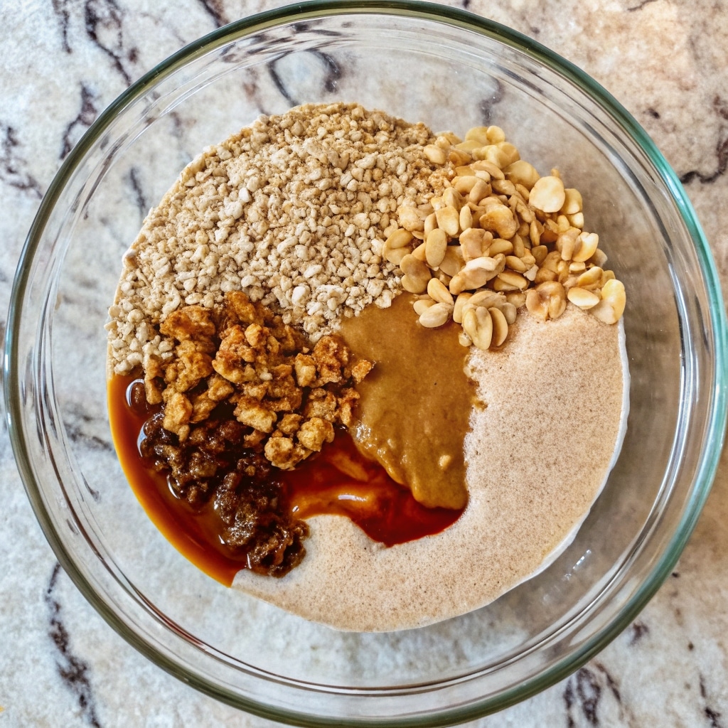 Sourdough Granola Bars That Actually Taste Good 10 Sourdough granola bar ingredients on table