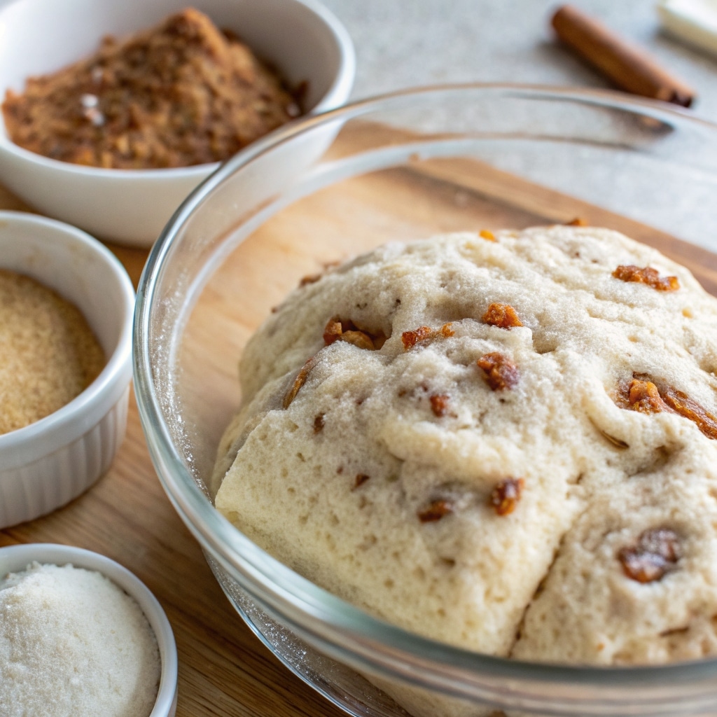 Sourdough Cinnamon Roll Focaccia That Tastes Like Home 9 Bulk fermented sourdough focaccia dough